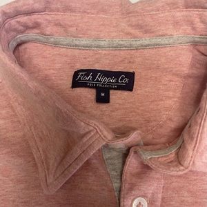 A very clean like new salmon pink polo by Fish Hippie.